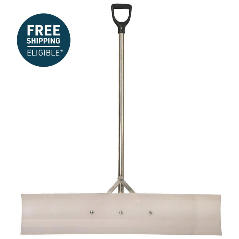 Gemplers Steel D-Handle Poly Scraper, 48"x10"