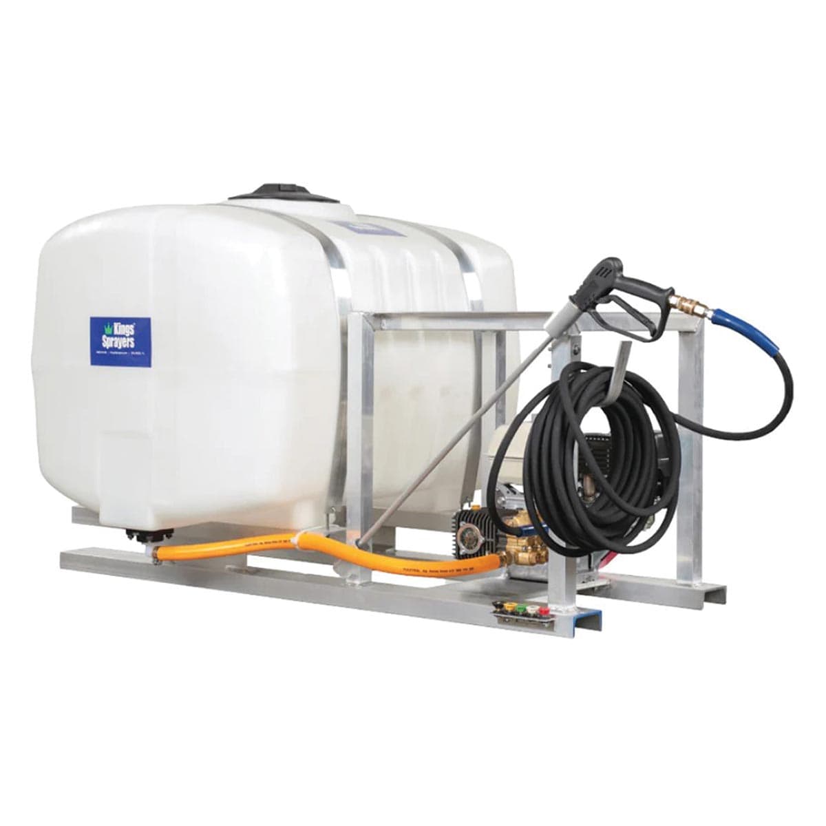 Kings Sprayers Skid-Mounted Pressure Washing Unit without Hose Reel, 50 gal.