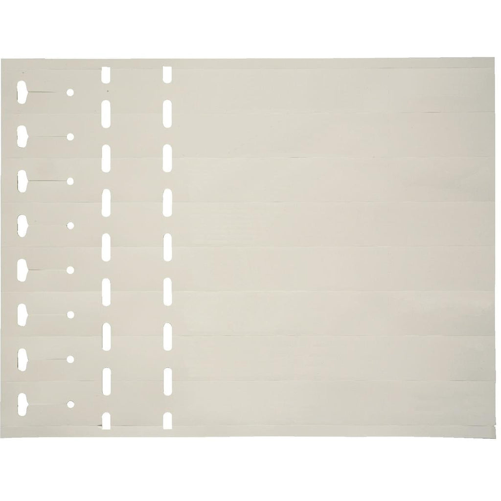 White Laser Strip Loop-Lock Tags, 11" x 1", PK. Qty. 1,000