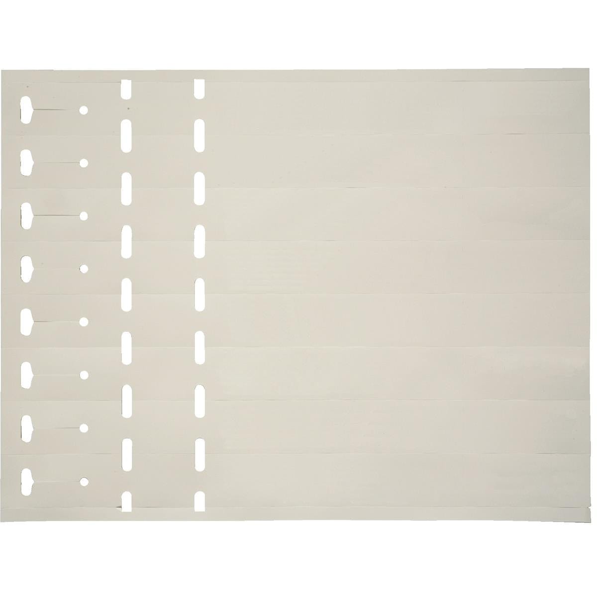 White Laser Strip Loop-Lock Tags, 11" x 1", PK. Qty. 1,000