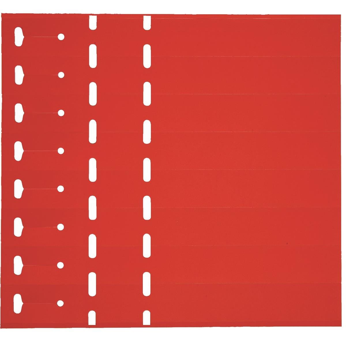 Red Laser Strip Loop-Lock Tags, 11" x 1", PK. Qty. 1,000