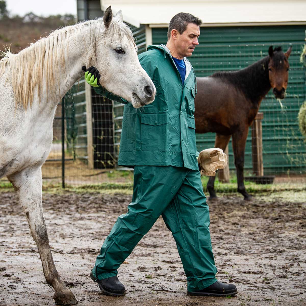 Green Sugar River by Gemplers PVC Rain Jacket and Bibs