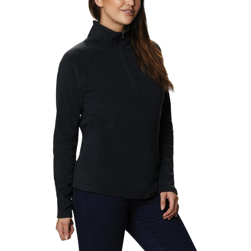 Columbia Women's Glacial IV Print Half Zip Pullover - Black Quilt Pattern