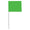 Fluorescent Green Custom Marking Flag, 4'x5", 18" Wire Stake, 1000 PK