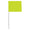 Fluorescent Yellow Custom Marking Flag, 4'x5", 18" Wire Stake, 1000 PK