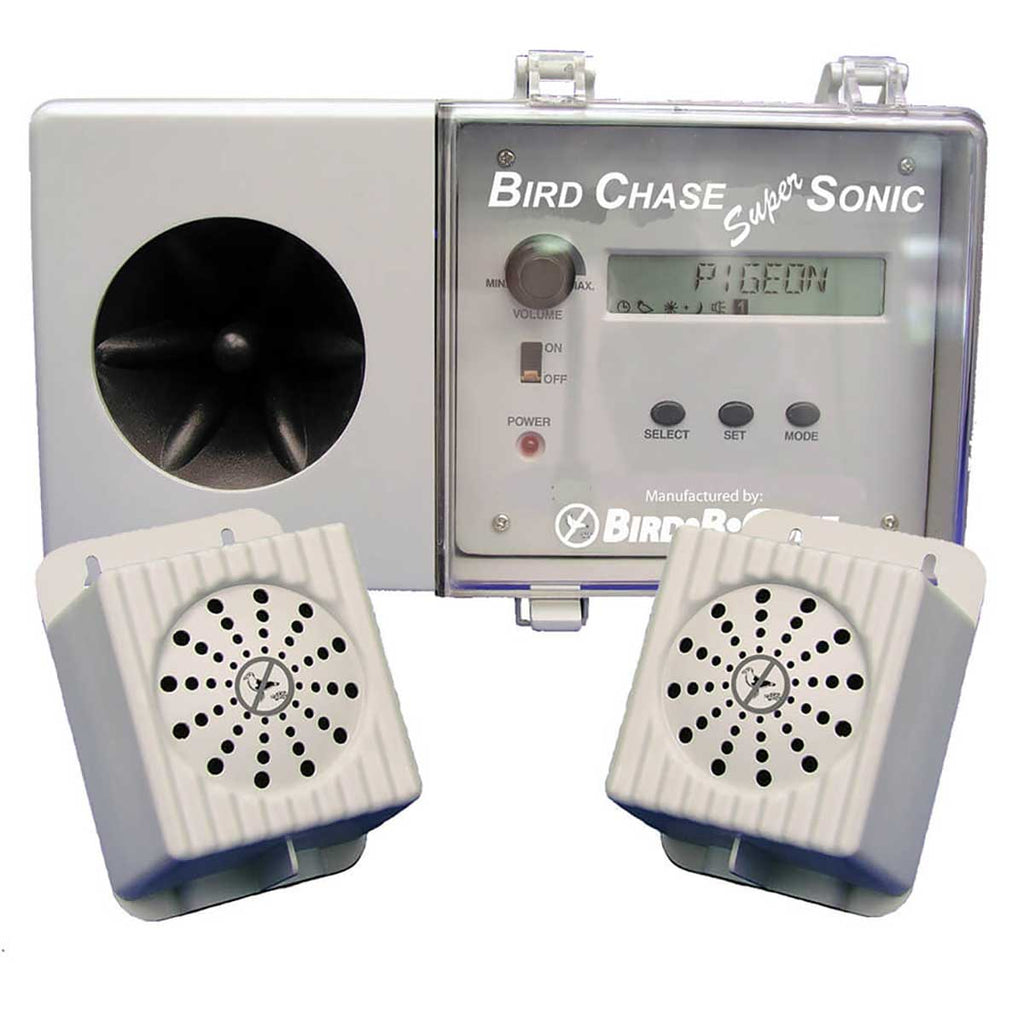 2 Speaker Bird-B-Gone Bird Chase Super Sonic Sound Deterrent