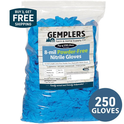 Gemplers 8-mil Nitrile Gloves | Bag of 250 Gloves