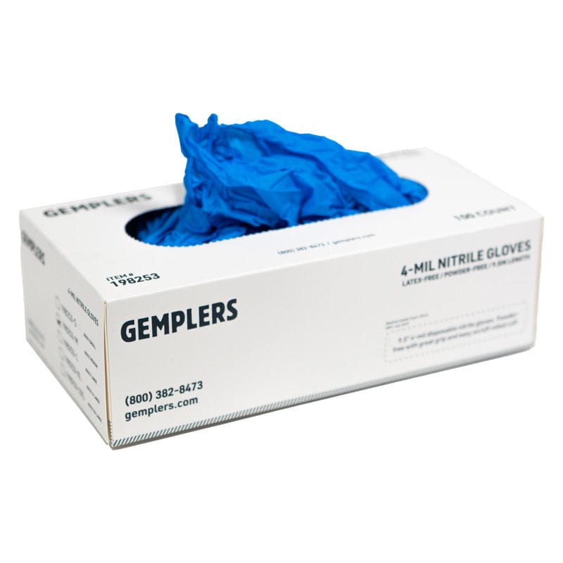 Gemplers 4-mil Disposable Nitrile Gloves | Box of 100 Gloves