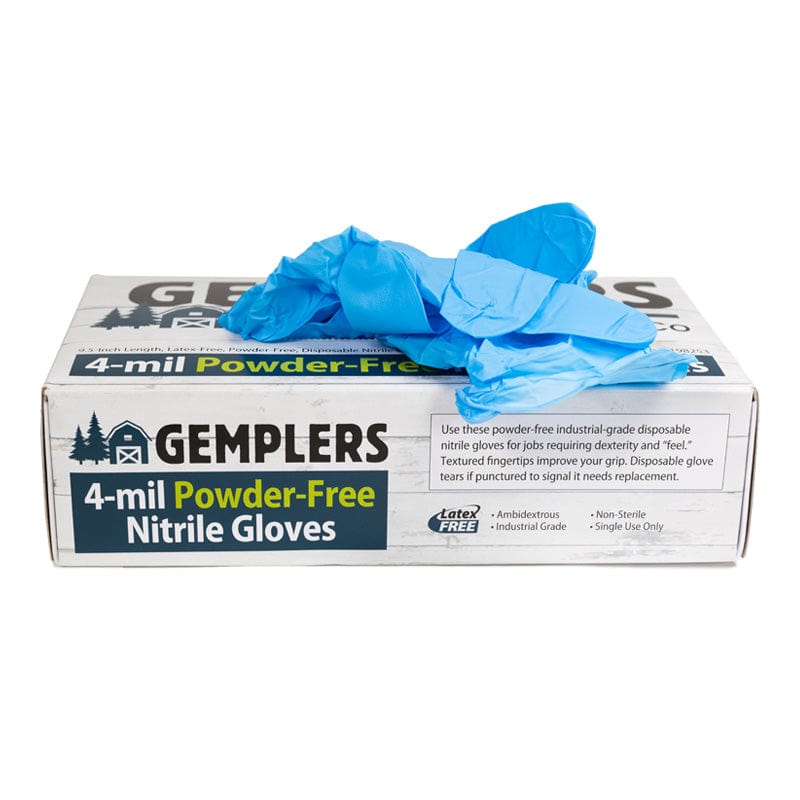 Gemplers 4-mil Disposable Nitrile Gloves | Box of 100 Gloves