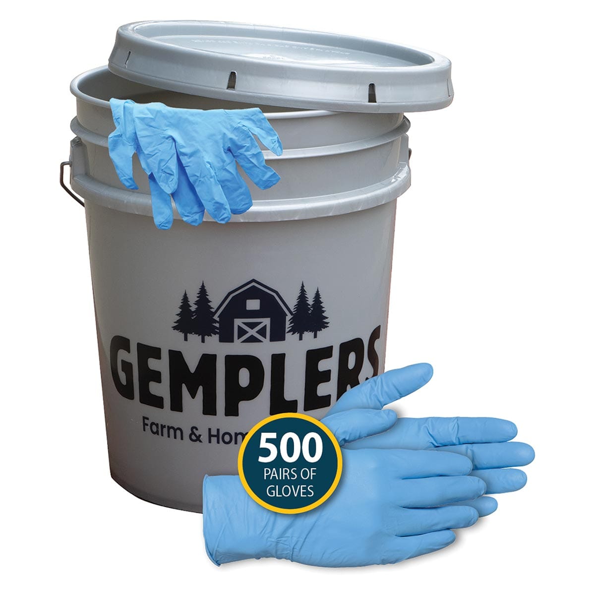 Gemplers 4-mil Small Disposable Nitrile Gloves, Bucket of 500