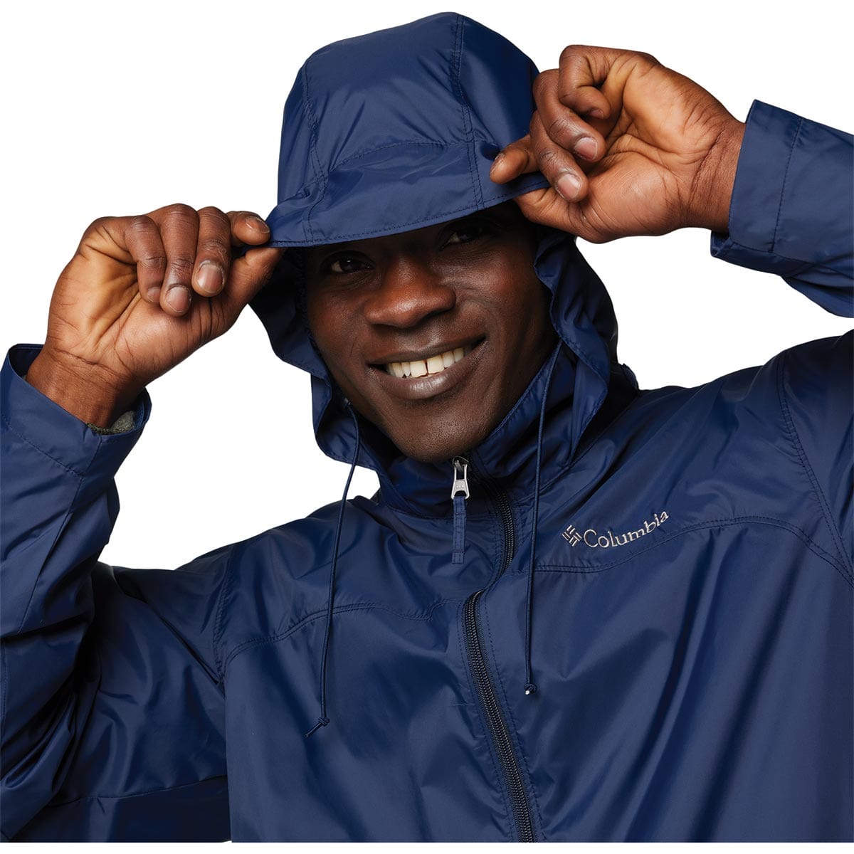 Rain jacket with cap online