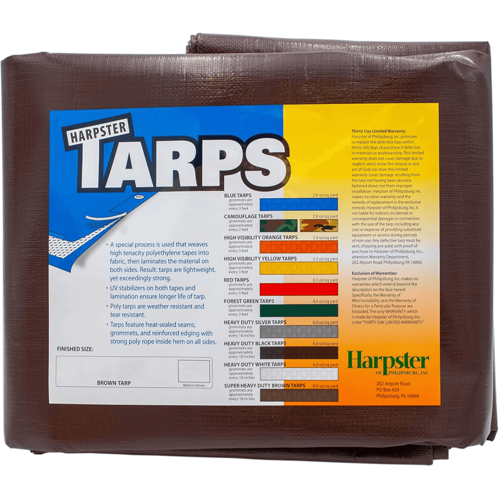 Harpster Super Heavy Duty Brown Tarps | Gemplers