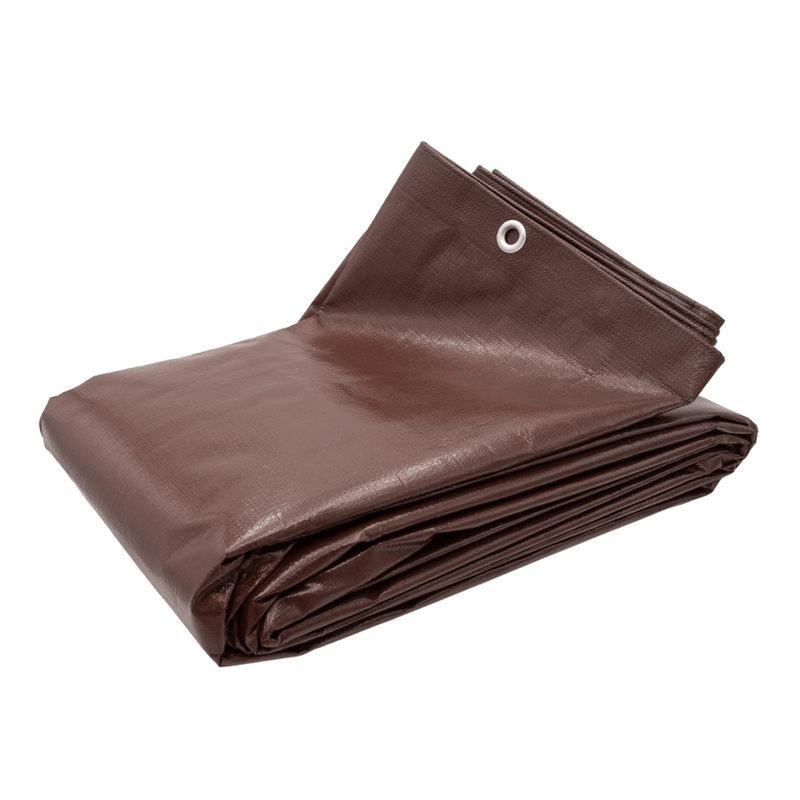 brown tarp 4' x 20' Super Heavy Duty 8 oz. Tarp Brown