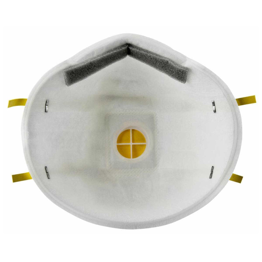 View of the back of the 3M 8210V N95 Respirator with Exhale Valve | 10 Pack