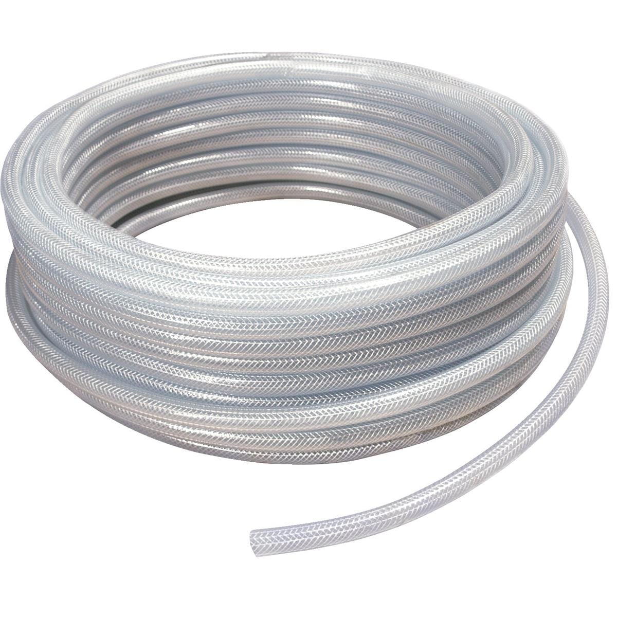 Bulk customizable clear water hose. Durable design fit for chemicals and acids. No fittings.