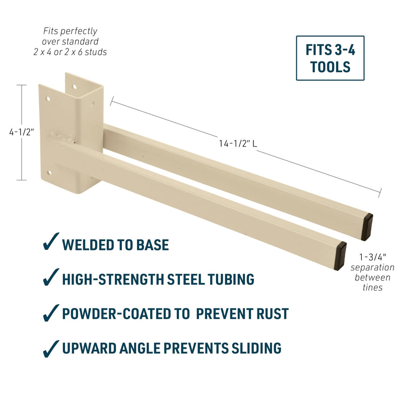 Gemplers Double Prong Stud Mount Tool Rack