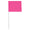 Fluorescent Pink Custom Marking Flag, 4"x5", 21" Wire Stake, 1000 PK