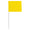 Yellow Custom Marking Flag, 4"x5", 21" Wire Stake, 1000 PK