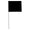 Black Custom Marking Flag, 4"x5", 21" Wire Stake, 1000 PK