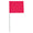 Fluorescent Red Custom Marking Flag, 4"x5", 21" Wire Stake, 1000 PK