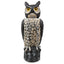 Owl Decoy with Rotating Head, Solar-Powered