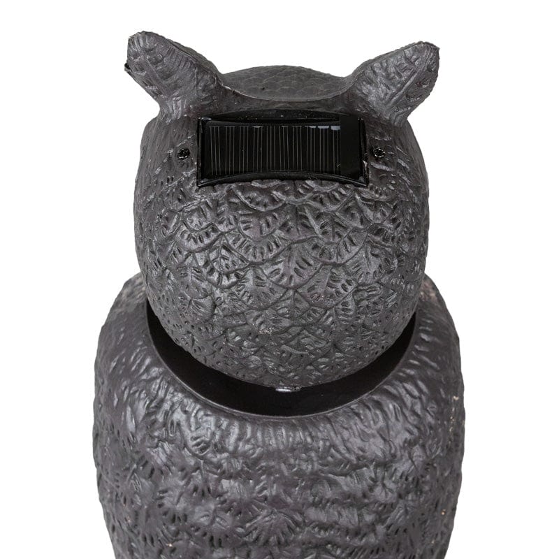 Owl Decoy with Rotating Head, Solar-Powered