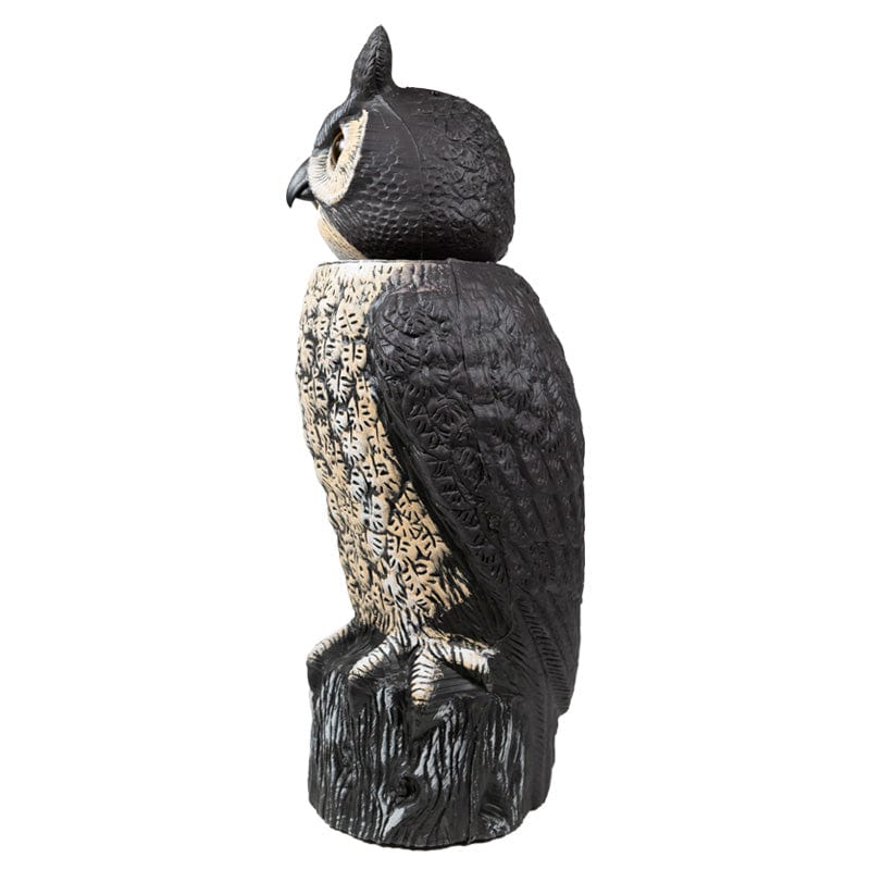 Owl Decoy with Rotating Head, Solar-Powered