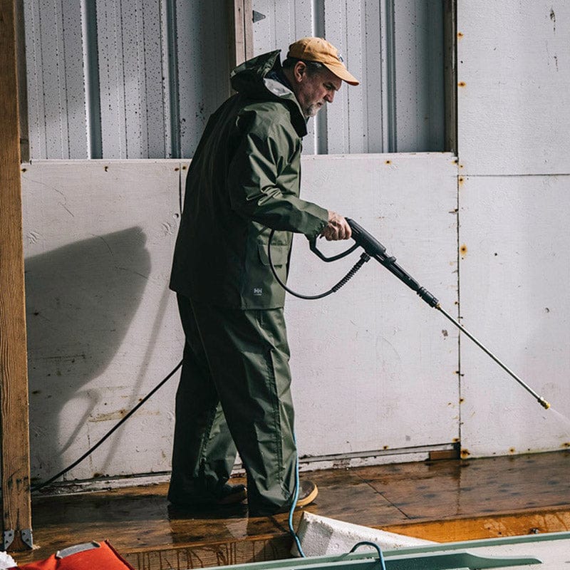 Helly Hansen Mandal PVC Rain Jacket in use