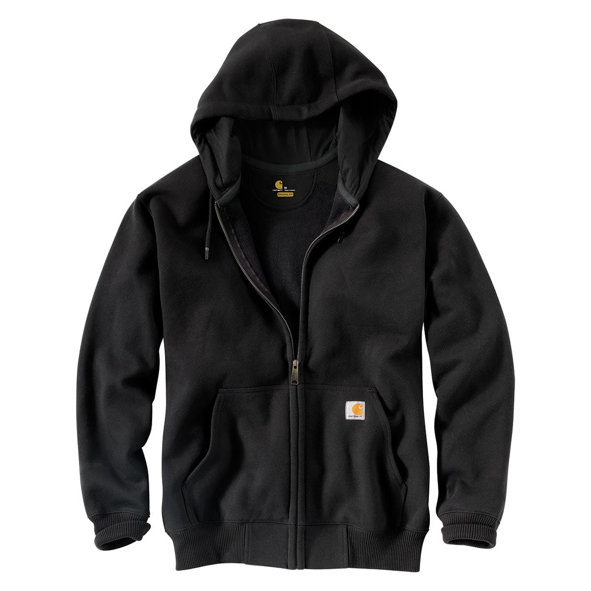 Black Carhartt Rain Defender Loose Fit Heavyweight Full Zip Sweatshirt