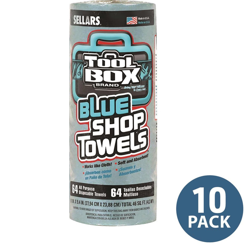 Sellars TOOLBOX Z400 Roll of Blue Shop Towels | 10 Pack