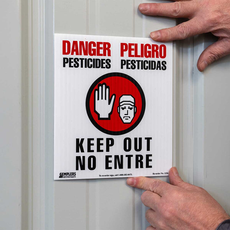 no herbicide sign Gemplers 7" x 8" WPS Pesticide Warning Sign