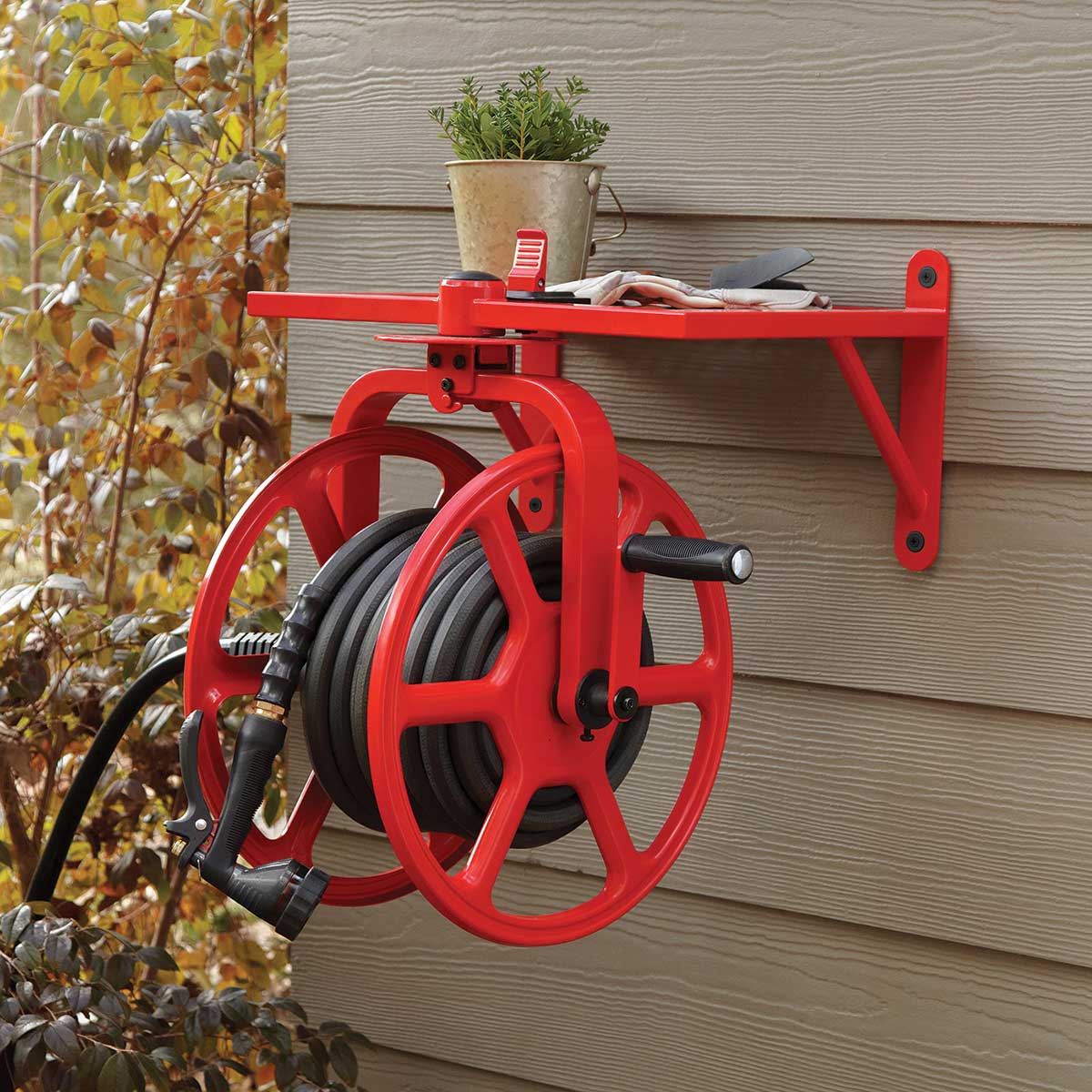 Liberty Garden Revolution Wall-Mount Rotating Hose Reel