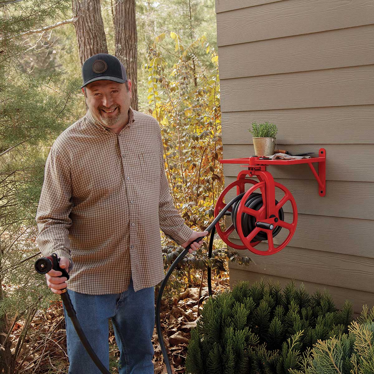 Liberty Garden Revolution Wall-Mount Rotating Hose Reel