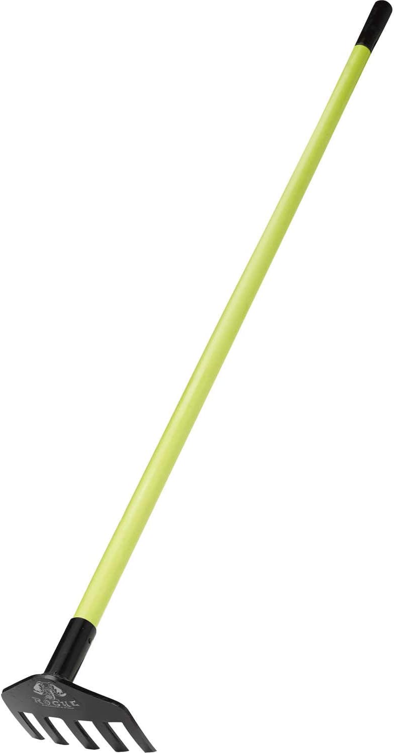 Rogue Tools No-Break Rake with Fiberglass Handle