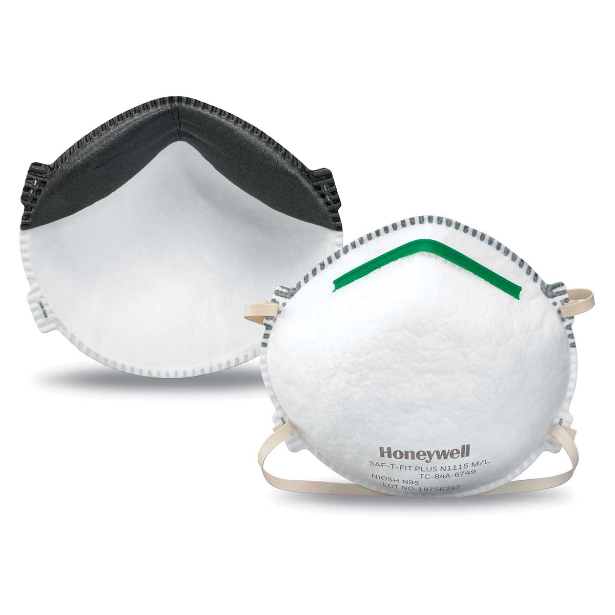 Honeywell Saf-T-Fit Plus N95 Particulate Respirator with Boomerang Nose Seal, Box of 20