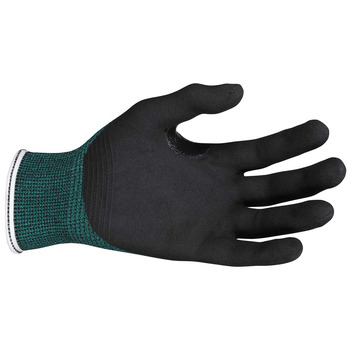 Palm of the green MCR Safety Cut Pro 18-ga. Hypermax Shell Nitrile Coated Gloves