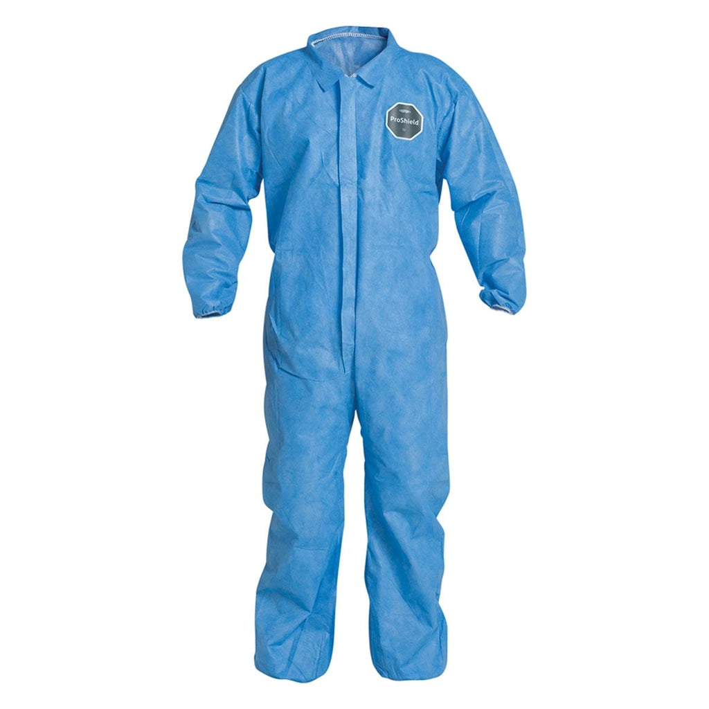 Blue DuPont ProShield 10 Coveralls, Collar, 25pk