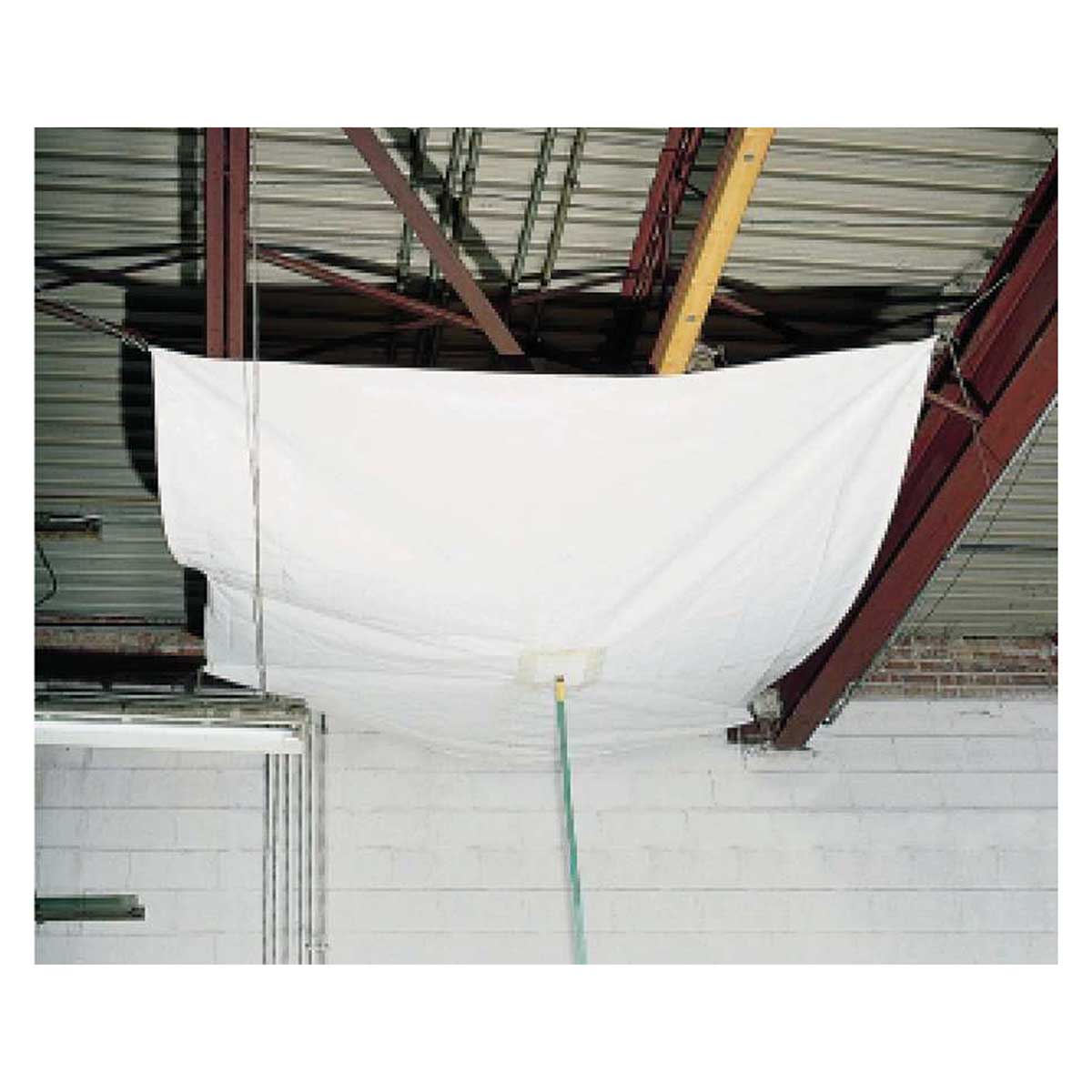 Mauritzon Translucent Flame Retardant Vinyl Drain Tarp with Dee Rings