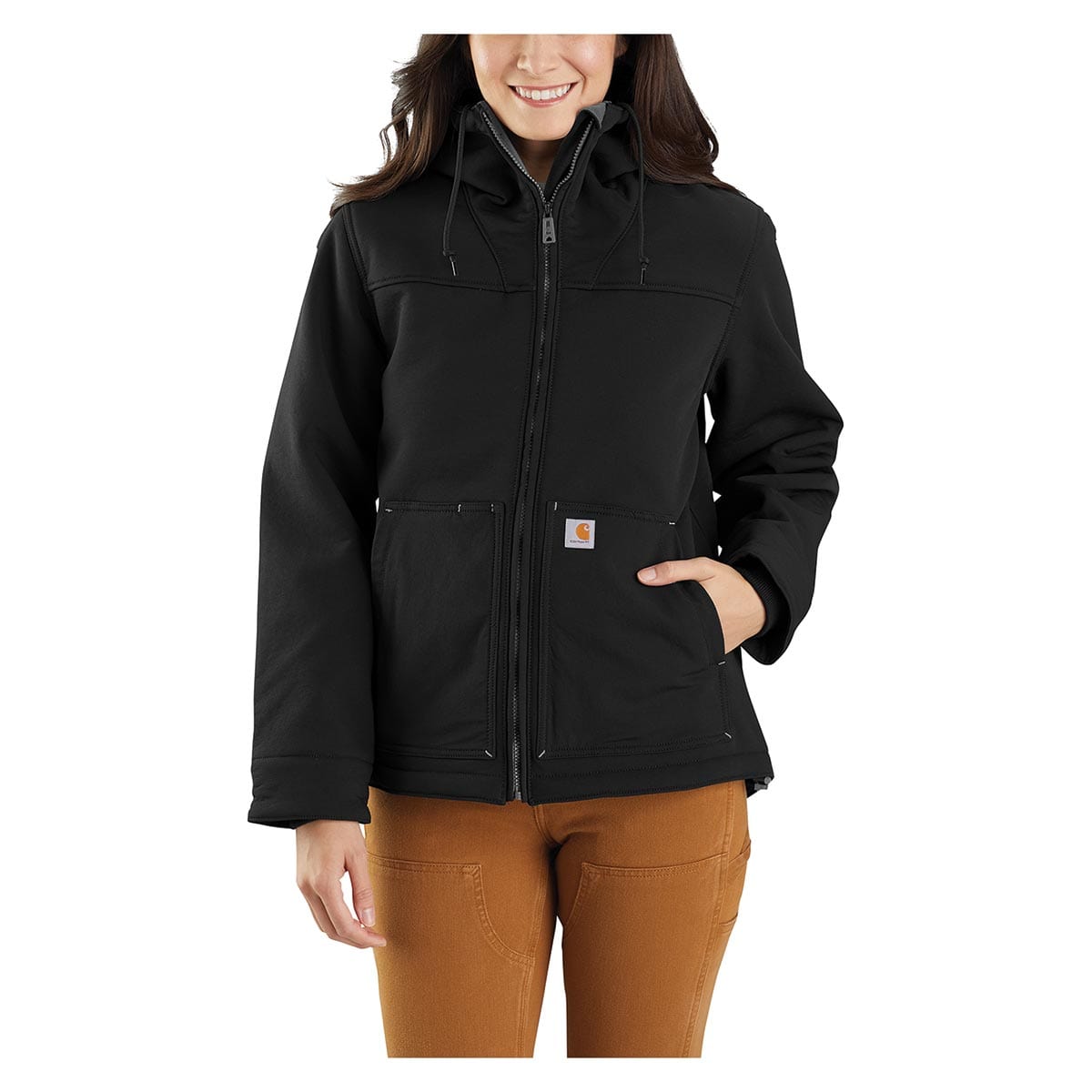 Black Carhartt Women's Super Dux Relaxed Fit Sherpa-Lined Jacket