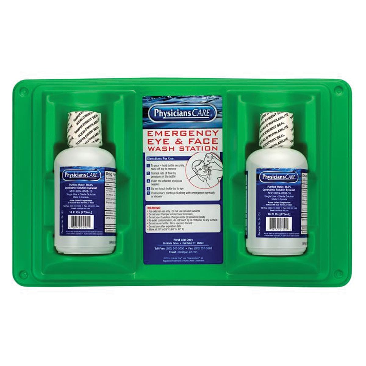 Two 16 oz. Bottle PhysiciansCare Eyewash Station