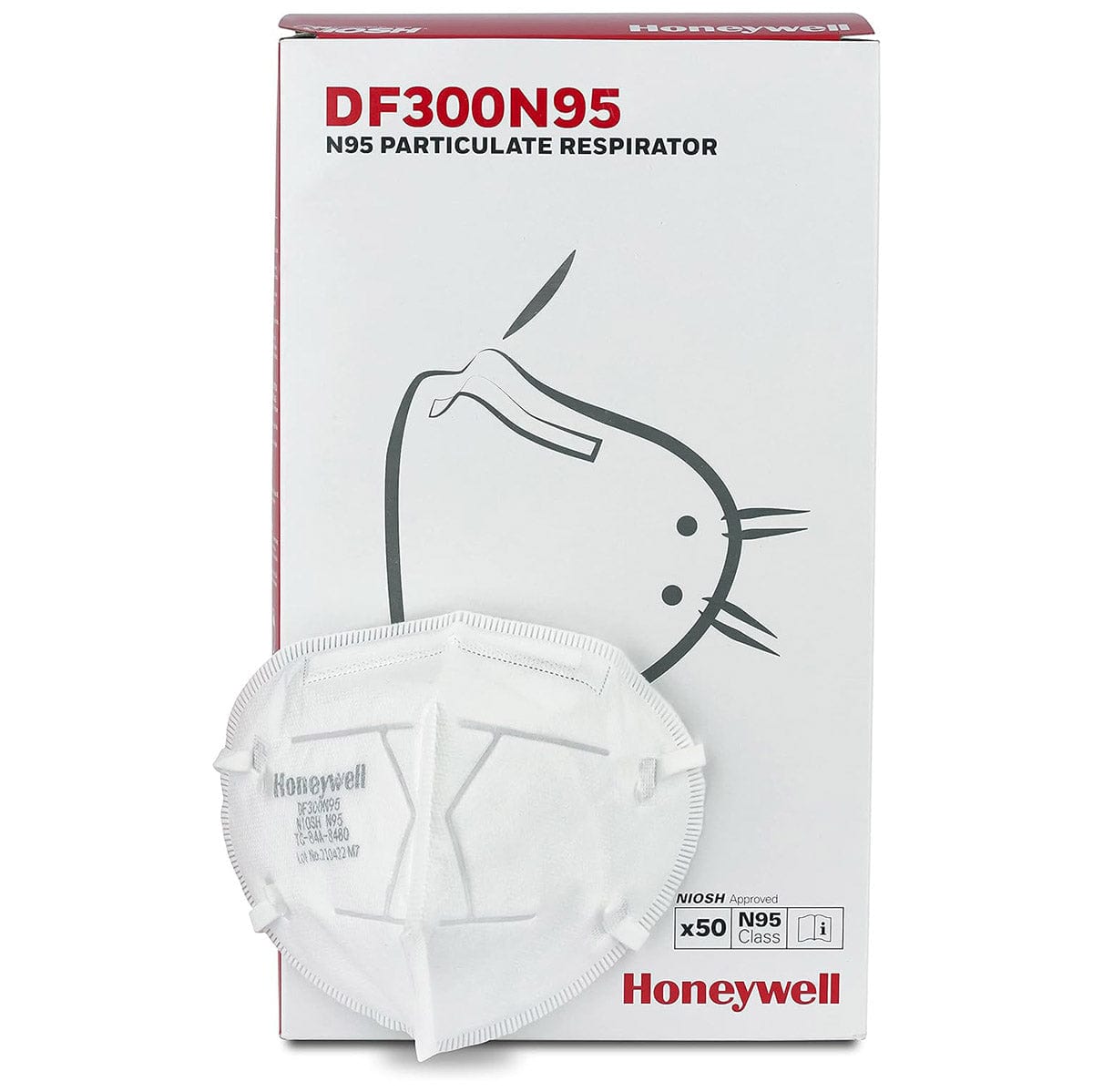 Honeywell DF300 N95 Flat Fold Disposable Respirators