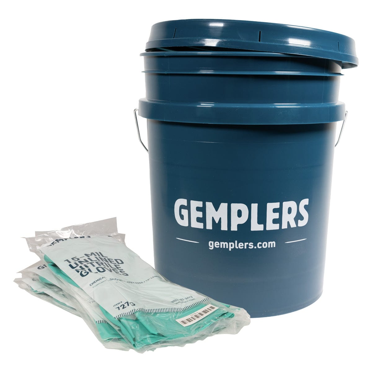 Gemplers 15-mil Chemical Resistant Unlined Nitrile Gloves | Bucket of 48 Pairs