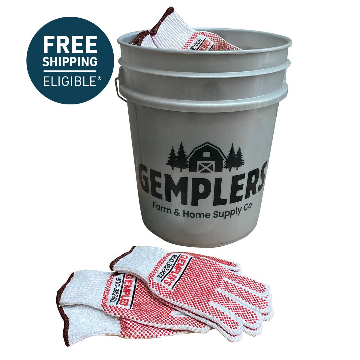 Gemplers BucKits - Cotton Knit Gloves with Grip Dots | 24 Pairs
