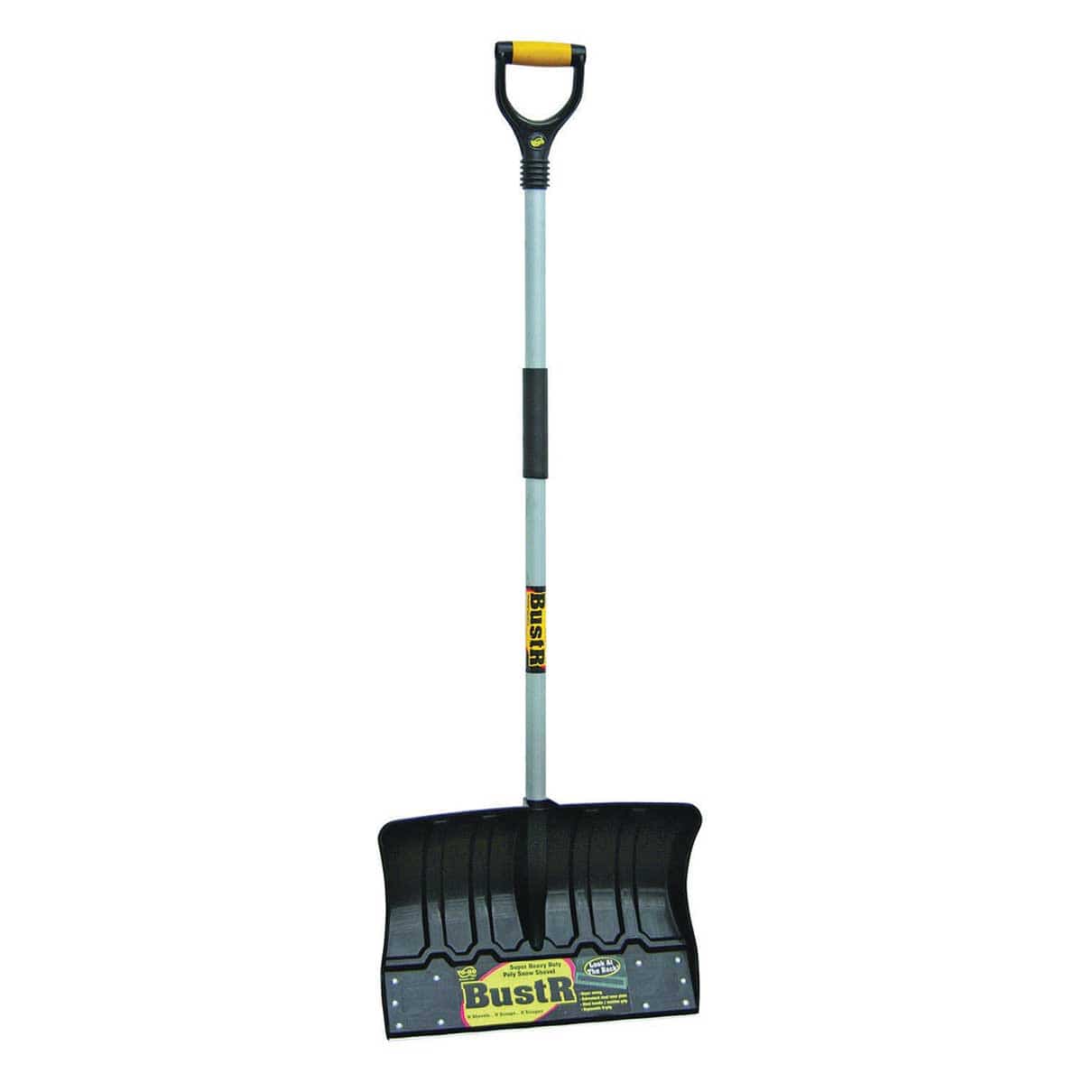 Yo-Ho 18" BustR™ Heavy Duty Poly Snow Shovel with Metal Wearplate