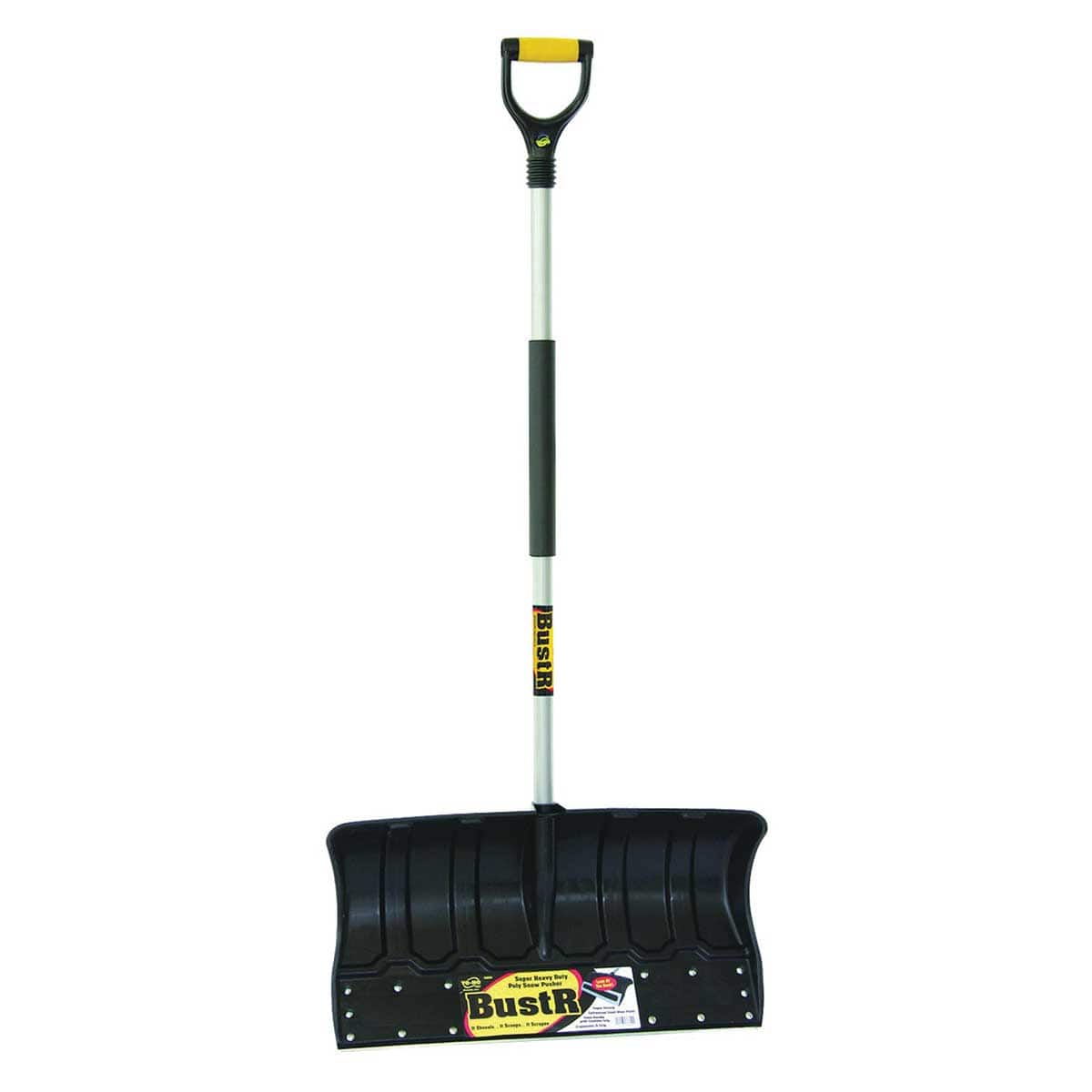 Yo-Ho 24" BustR™ Heavy Duty Poly Snow Shovel with Metal Wearplate