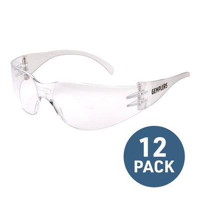 Gemplers Clear Wraparound Safety Glasses | 12 Pack