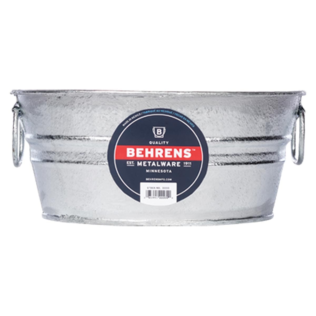 Behrens Hot Dipped Steel Mini Round Low Flat Tub | Gemplers