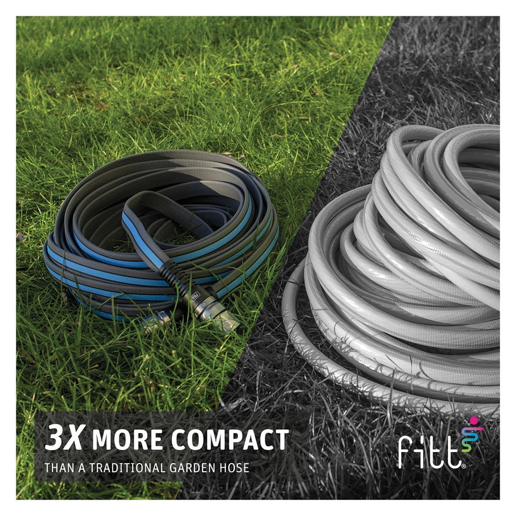 Compact, lie flat hose saves space on the job.