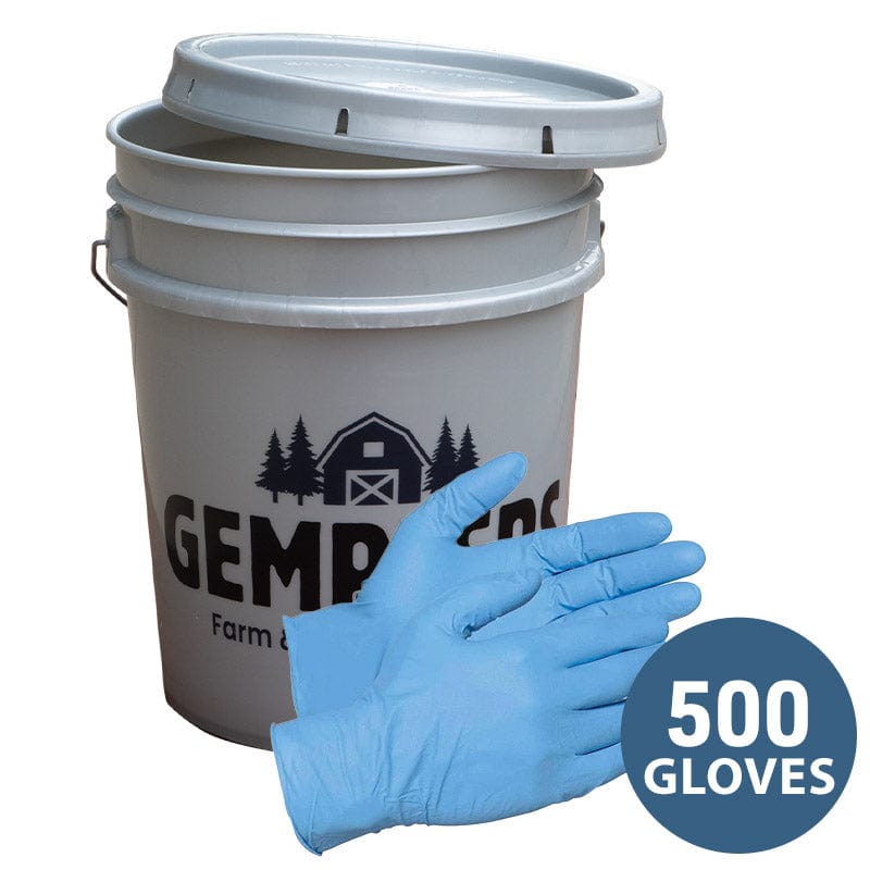 Gemplers 8-mil Disposable Nitrile Gloves | Bucket of 500 gloves