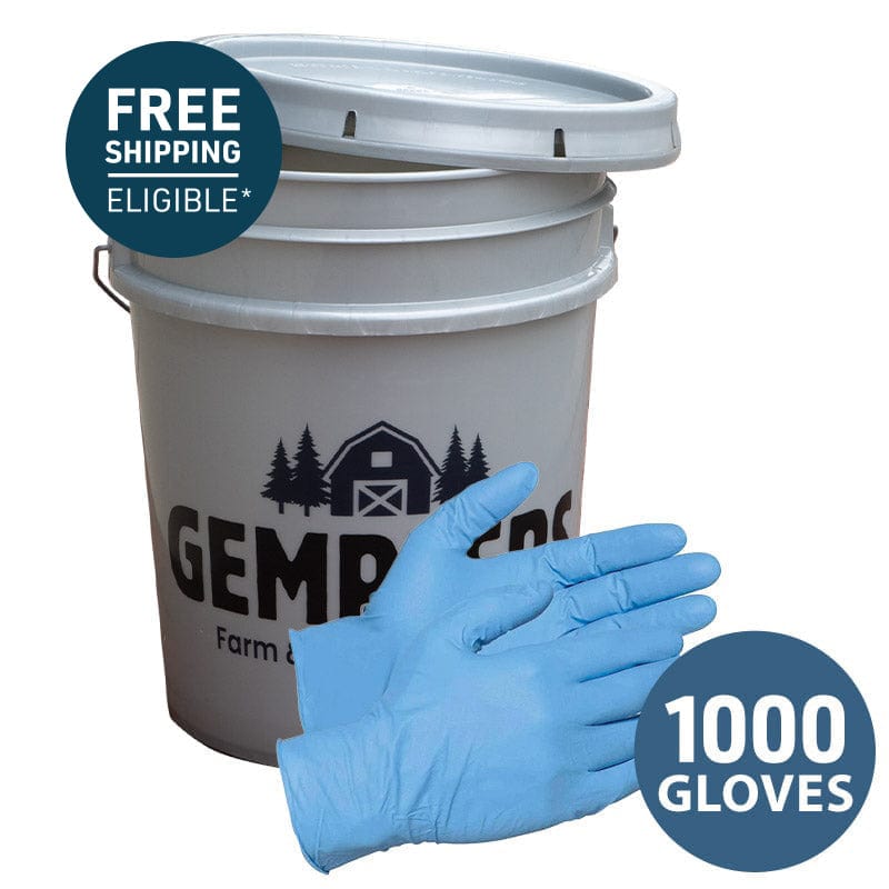 Gemplers 4-mil Disposable Nitrile Gloves | Bucket of 1000 Gloves